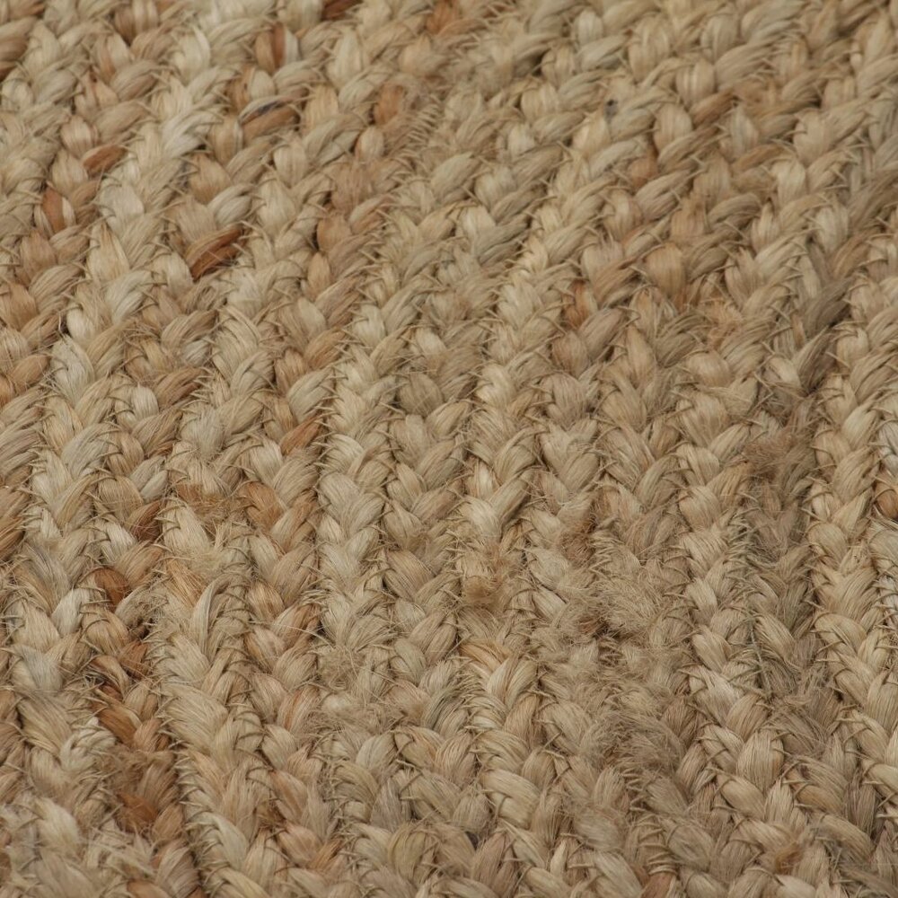 Vloerkleed rond 120 cm gevlochten jute