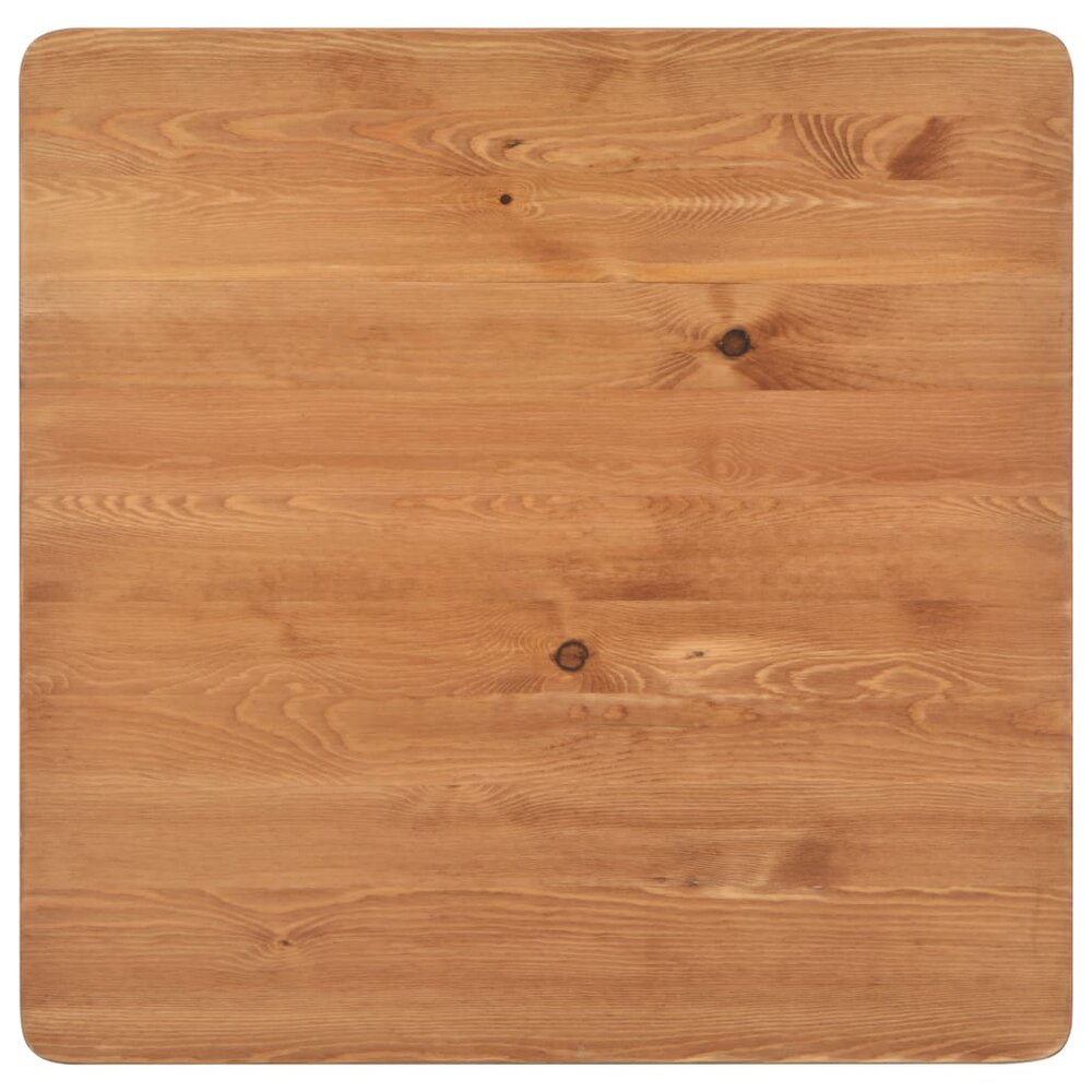 Bartafel Tom 60x60x108 cm massief hout staal zwart