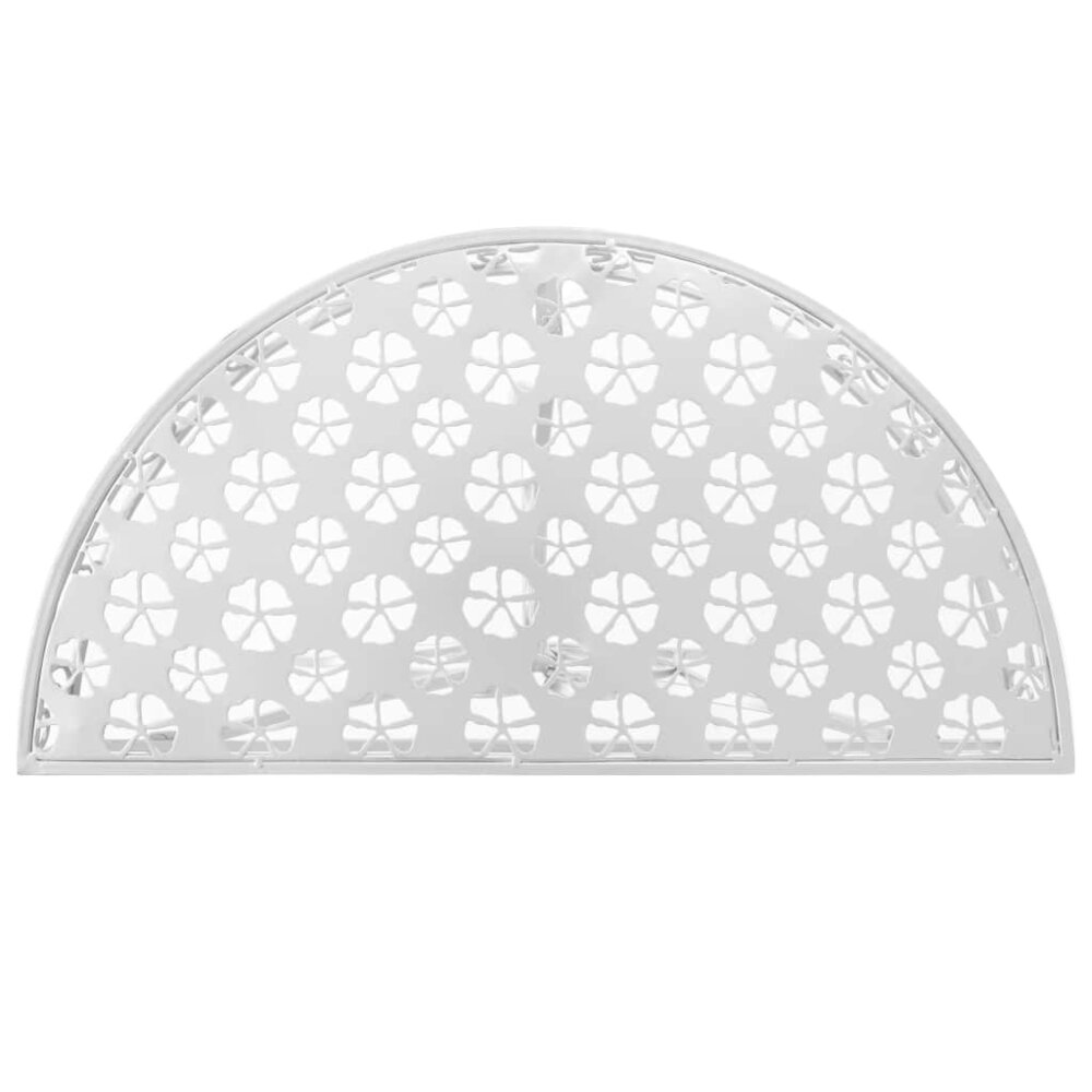 Wandtafel Rococo half rond 72x36x74 cm metaal zilver