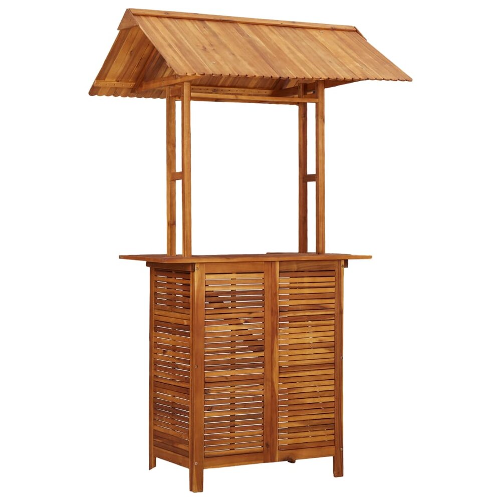 Meubelen-Online - Tuintafel met bar en afdak voor buiten 122x106x217cm hout