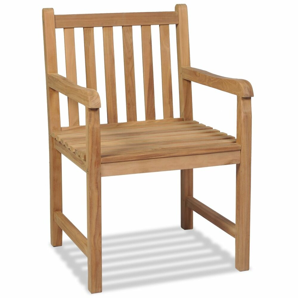 Meubelen-Online - Tuinstoel HG set 2 st massief teakhout