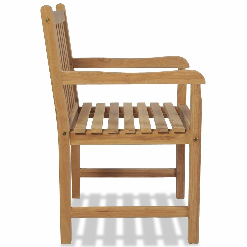 Meubelen-Online - Tuinstoel HG set 2 st massief teakhout