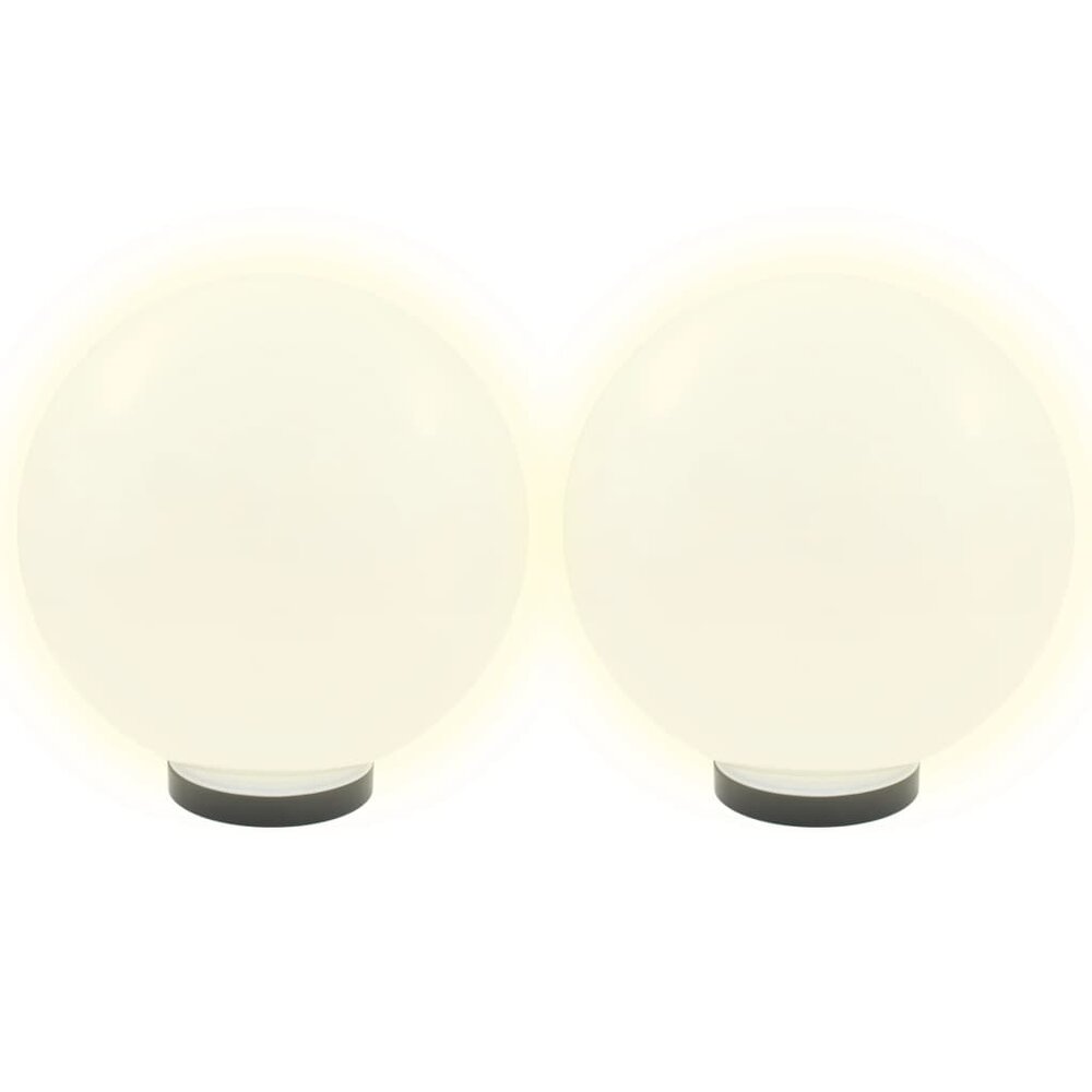 Meubelen-Online - Tuinlampen LED-bollampen 2 st rond 30 cm PMMA