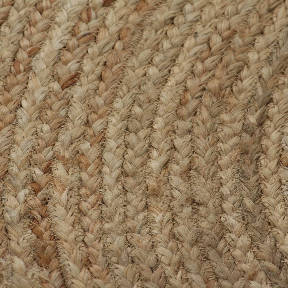 Meubelen-Online - Vloerkleed rond 150 cm gevlochten jute naturel