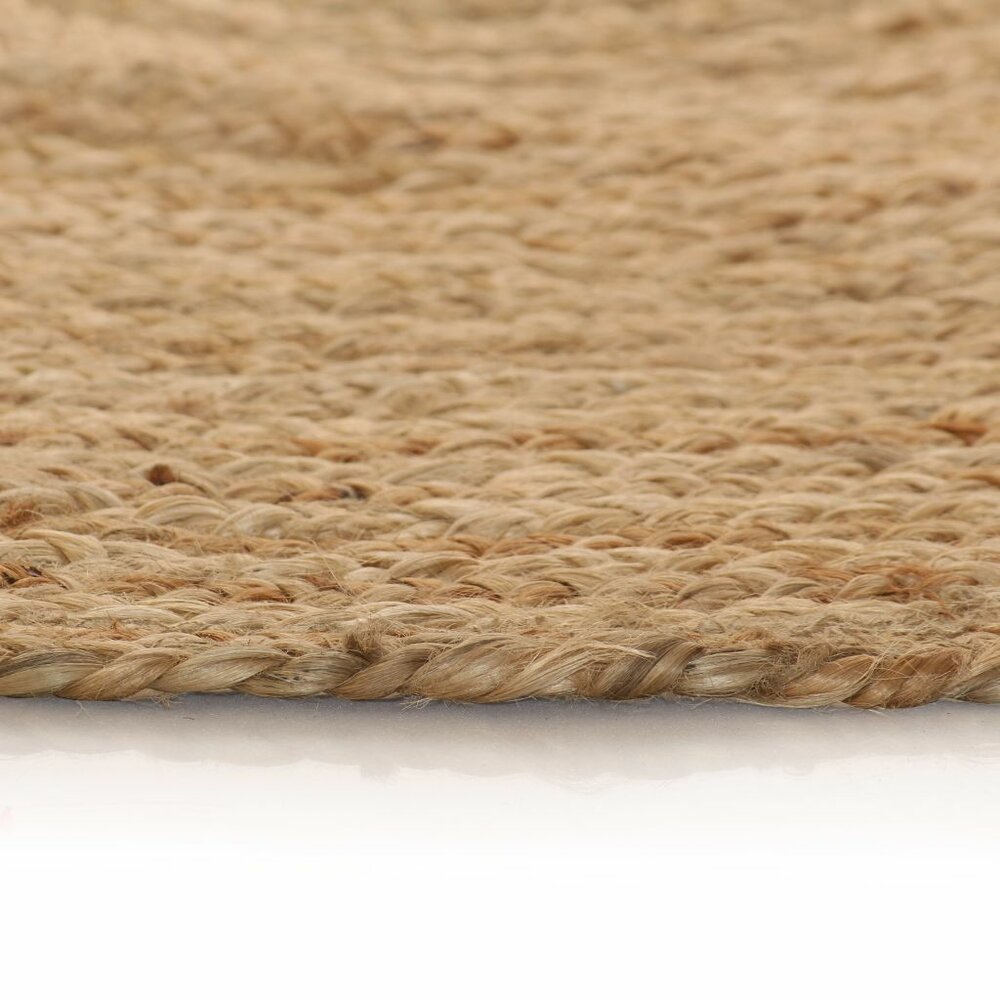 Meubelen-Online - Vloerkleed rond 150 cm gevlochten jute naturel