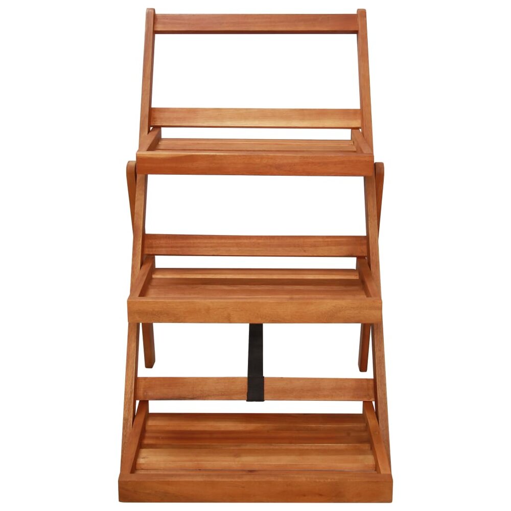 Meubelen-Online - Plantenstandaard 3-laags 50x63x80 cm massief acaciahout