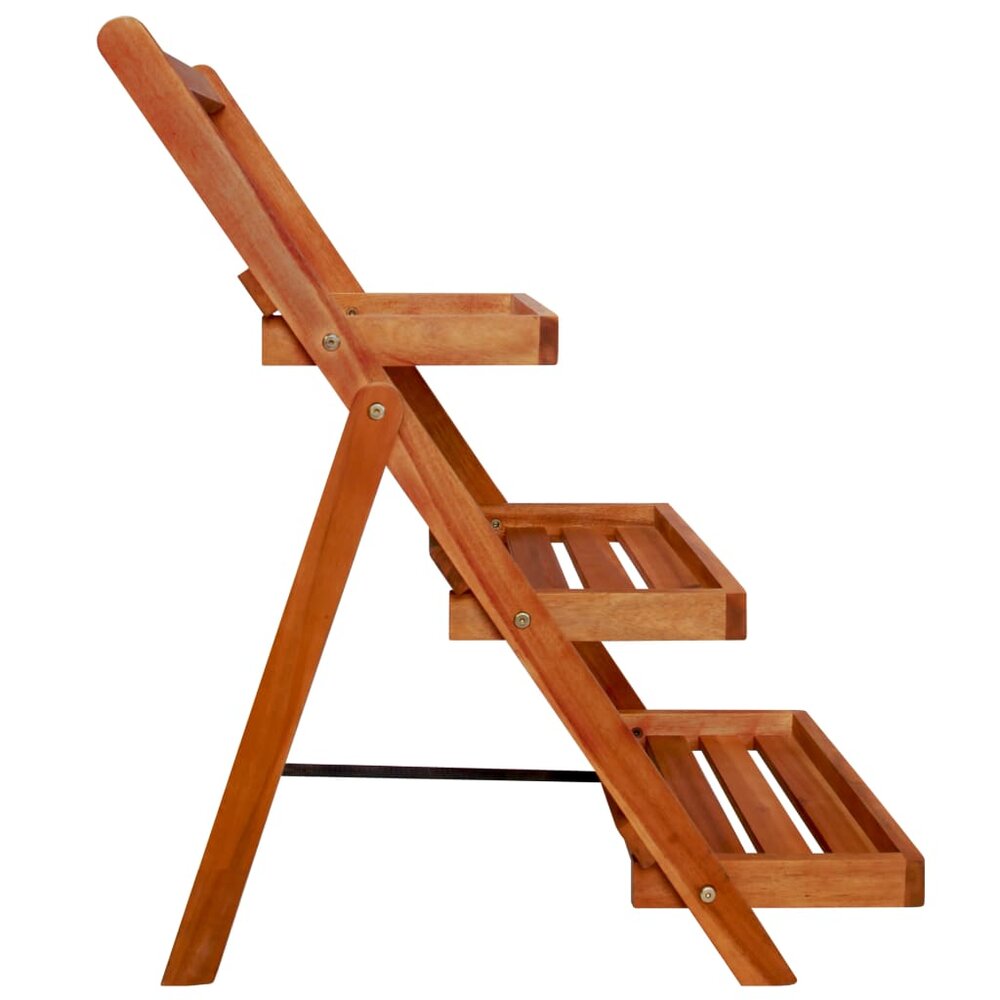Meubelen-Online - Plantenstandaard 3-laags 50x63x80 cm massief acaciahout