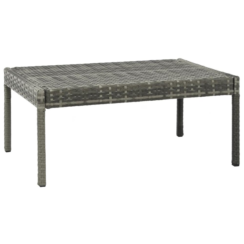 Meubelen-Online - Loungeset Mireille met kussens poly rattan grijs