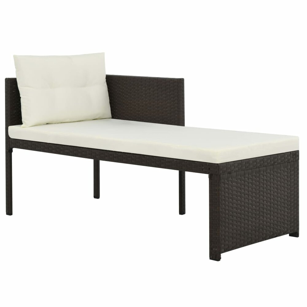 Meubelen-Online - Loungeset Compact dining poly rattan bruin