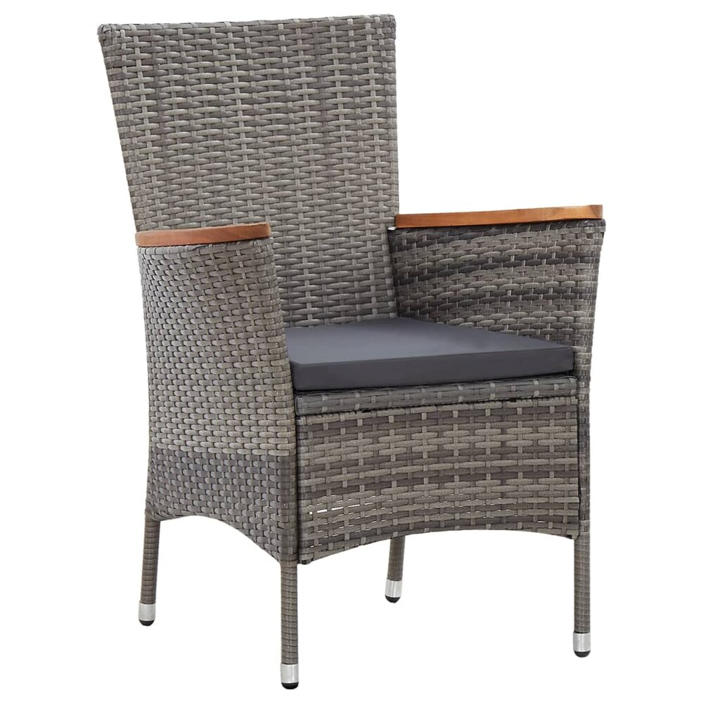 Meubelen-Online - Tuinset Sunset met kussens poly rattan grijs