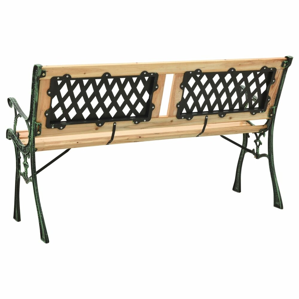 Tuinbank Trellis 122 cm gietijzer en massief vurenhout