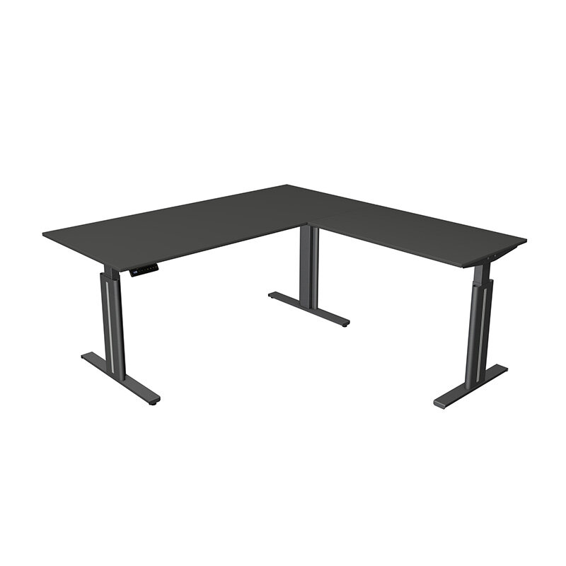 Kerkmann - Hoekbureau Move-3 elegant antraciet 180x180cm elektrisch verstelbaar
