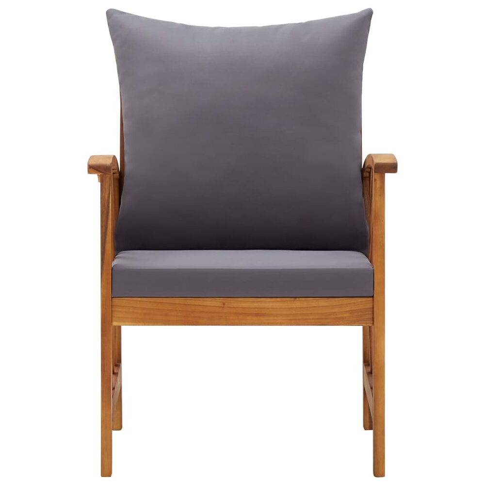 Tuinstoelen Mindy met kussens 2 st massief acaciahout