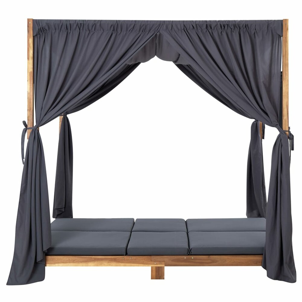 Ligbed Wendy tweepersoons met gordijnen en kussens