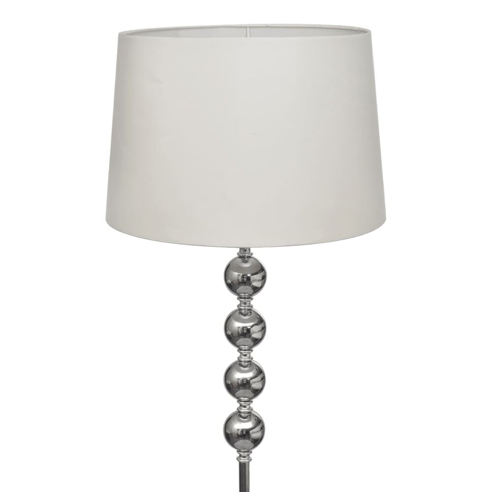 Vloerlamp met kap en 4 ballen wit