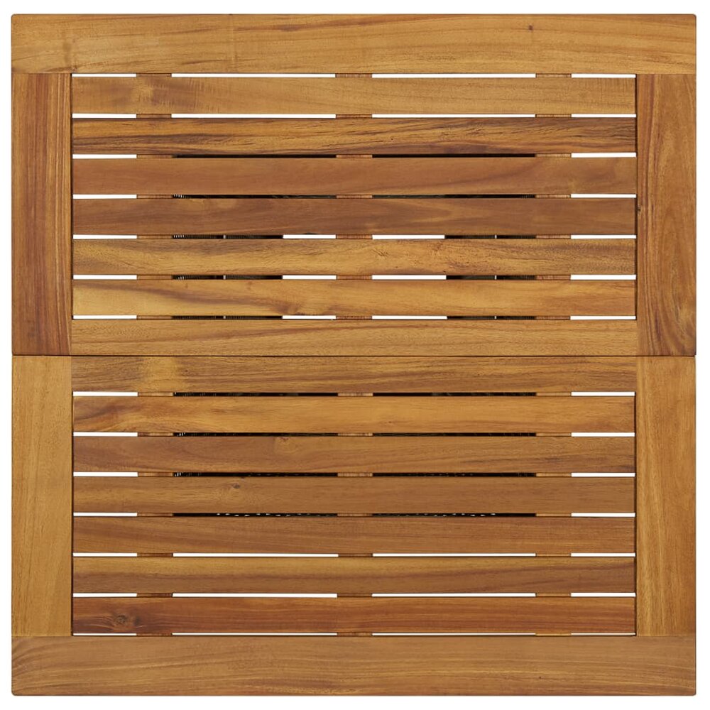 Bartafel 80x80x110 cm poly rattan en massief hout zwart