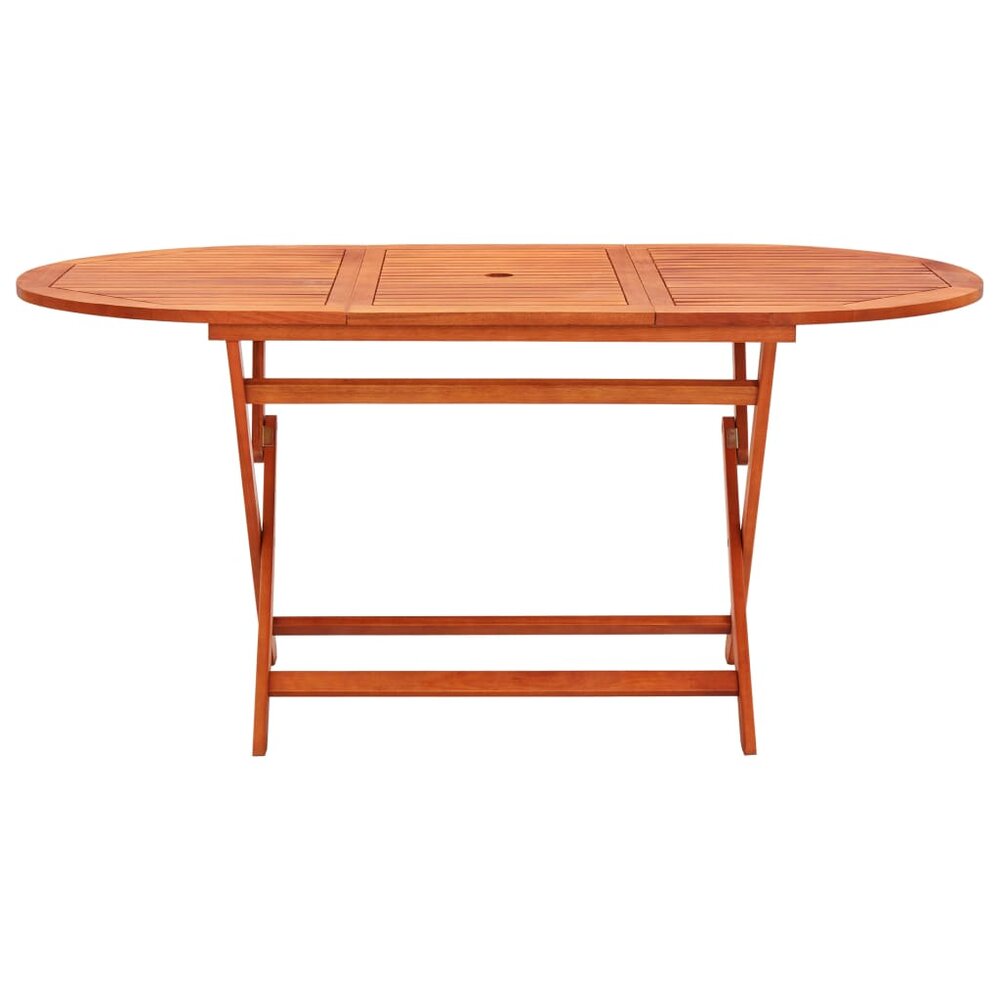 Tuintafel Jolly ovaal inklapbaar 160x85x75 cm massief hout