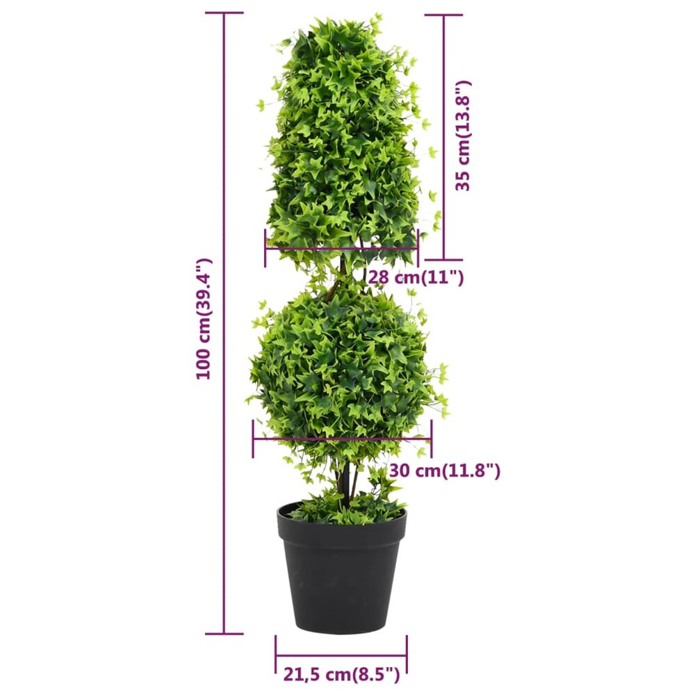Kunstplant met pot buxus 100 cm groen