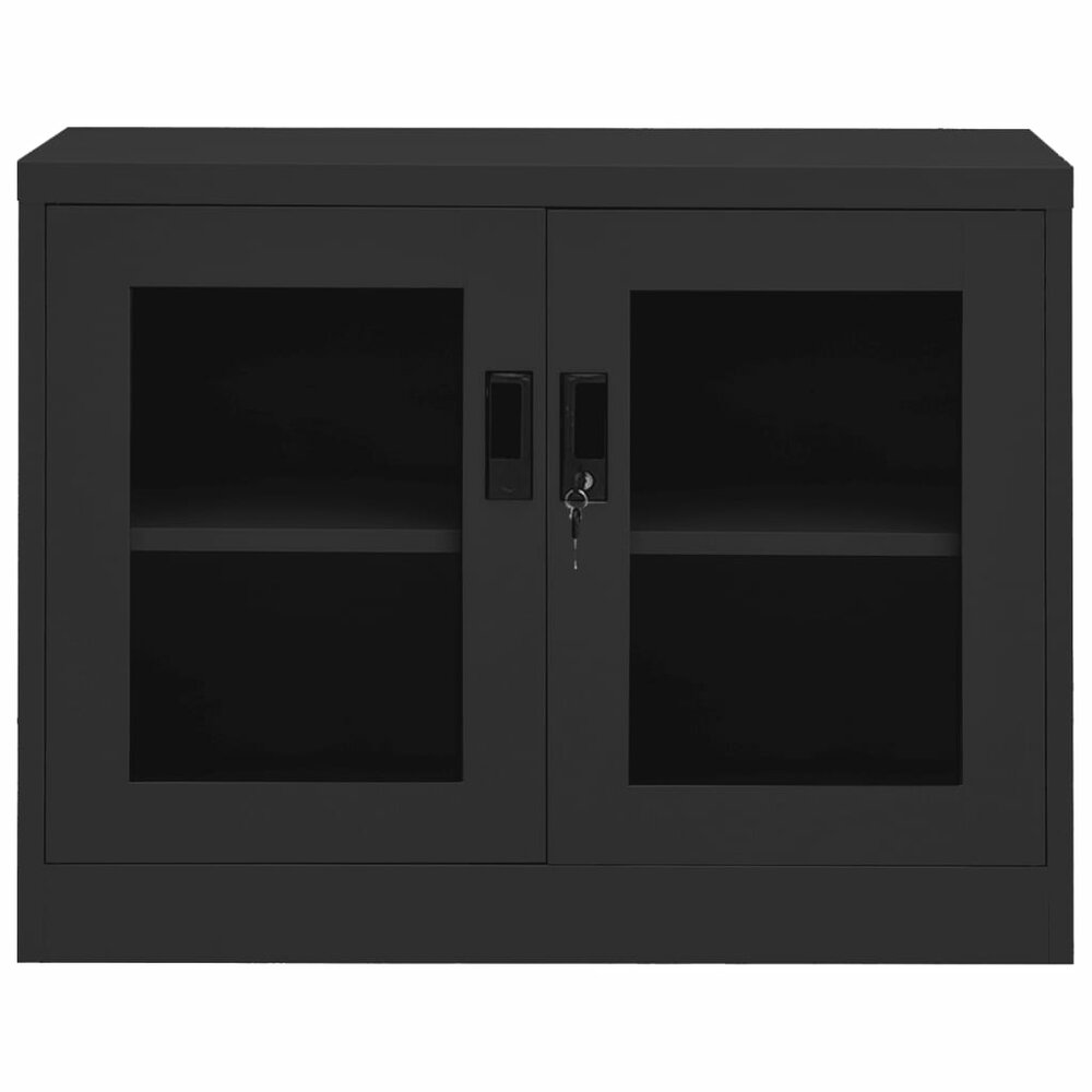 Kantoorkast 90x40x70 cm staal antracietkleurig