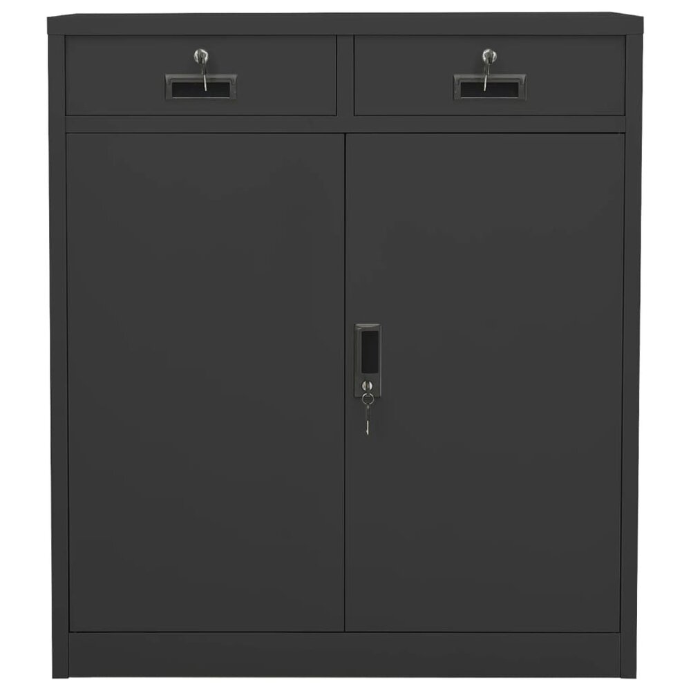 Archiefkast James 90x40x102 cm staal antracietkleurig
