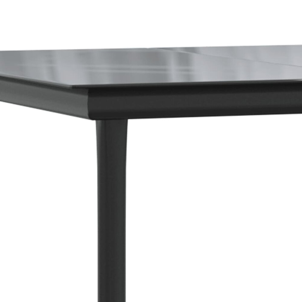 Tuinset Laren poly rattan donkergrijs tafel met 4 stoelen