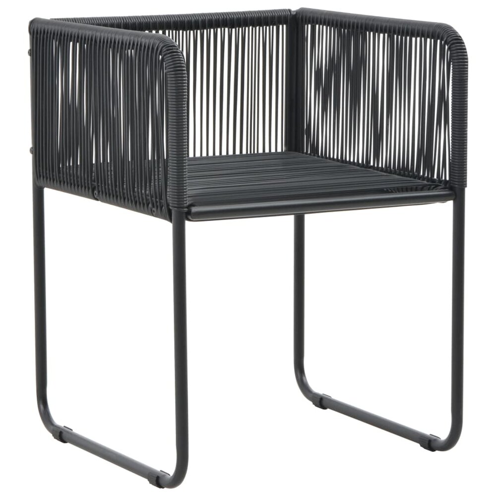 Tuinset Friso zwart tafel met 4 stoelen
