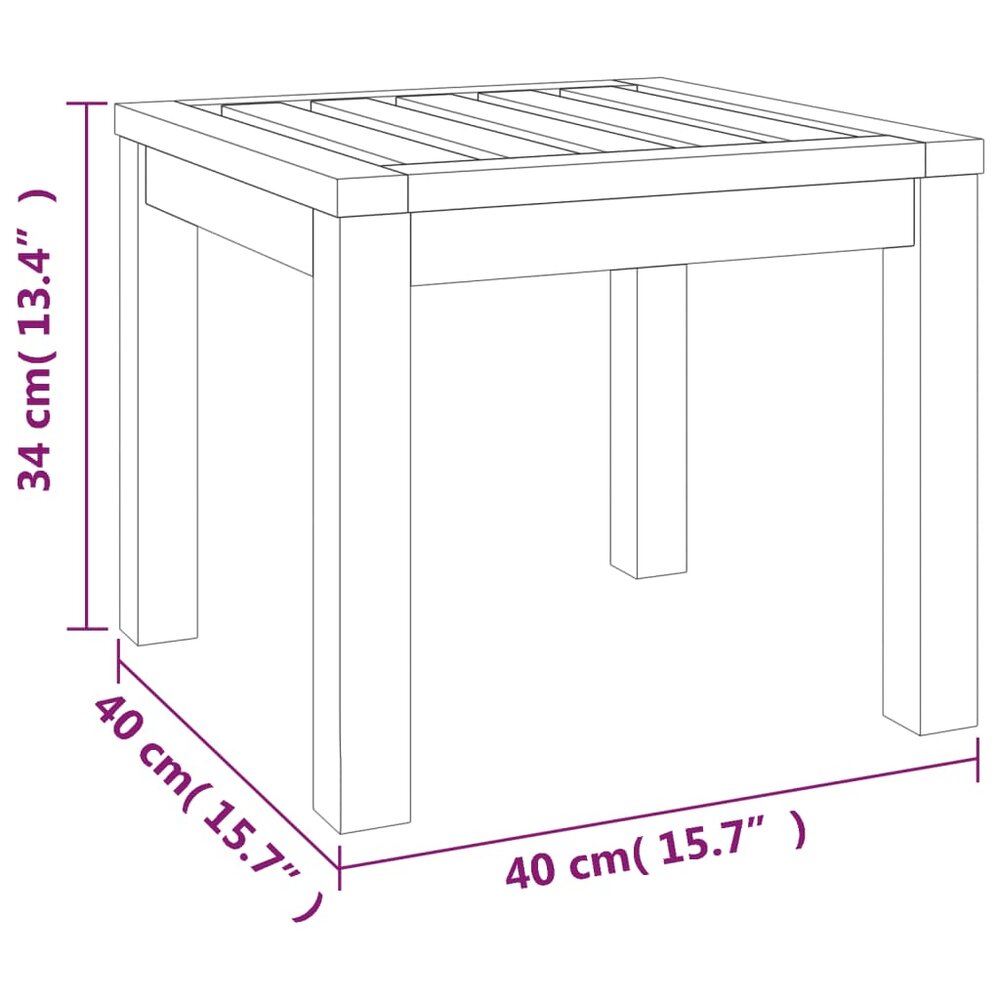 Tuinset Frisky massief acaciahout tafel met 2 krukken