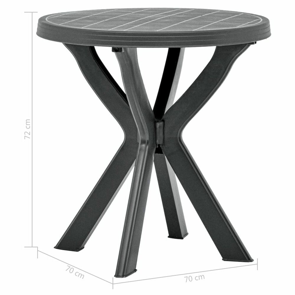 Bistrotafel &Oslash;70 Cm Kunststof Antraciet