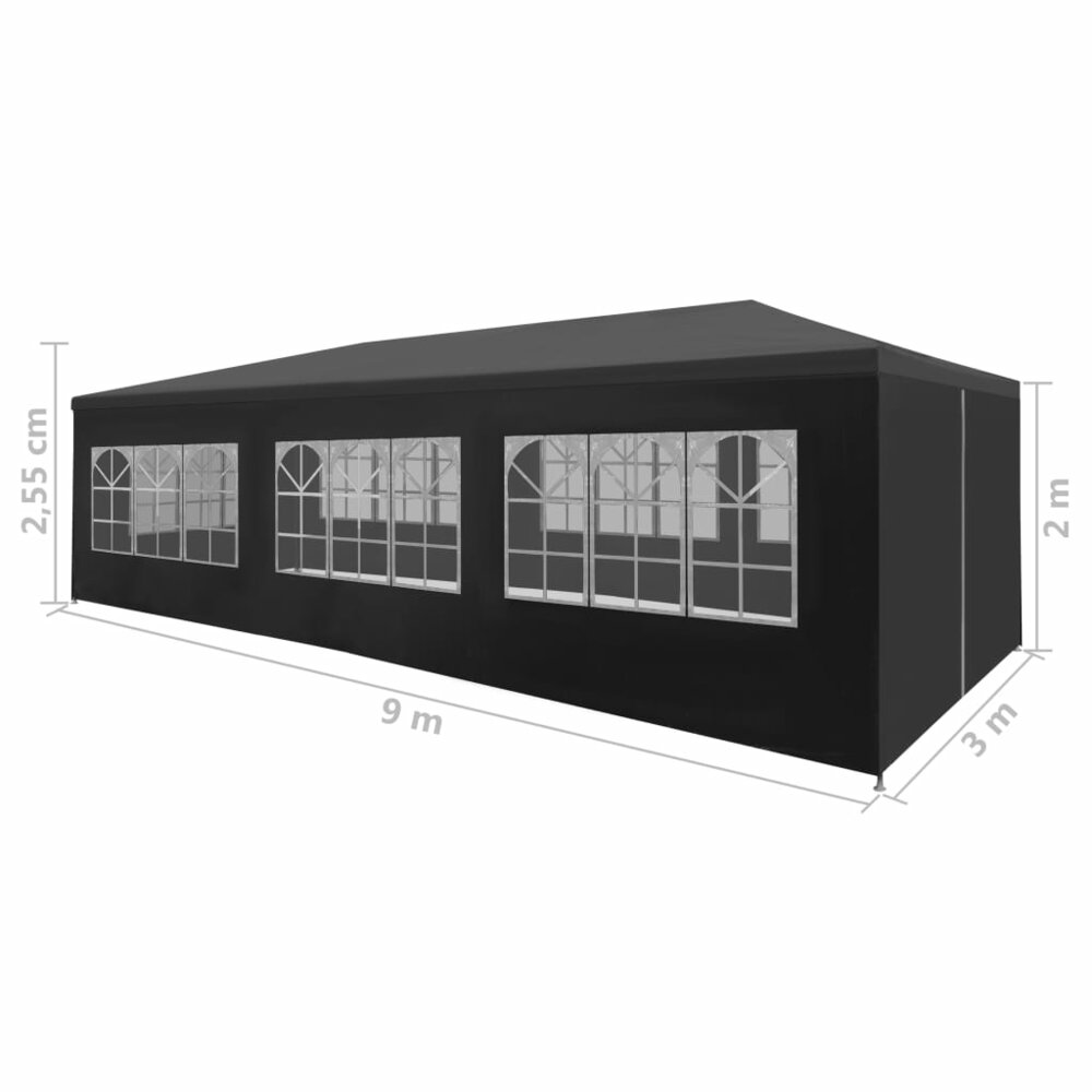 Partytent 3X9 M Antraciet