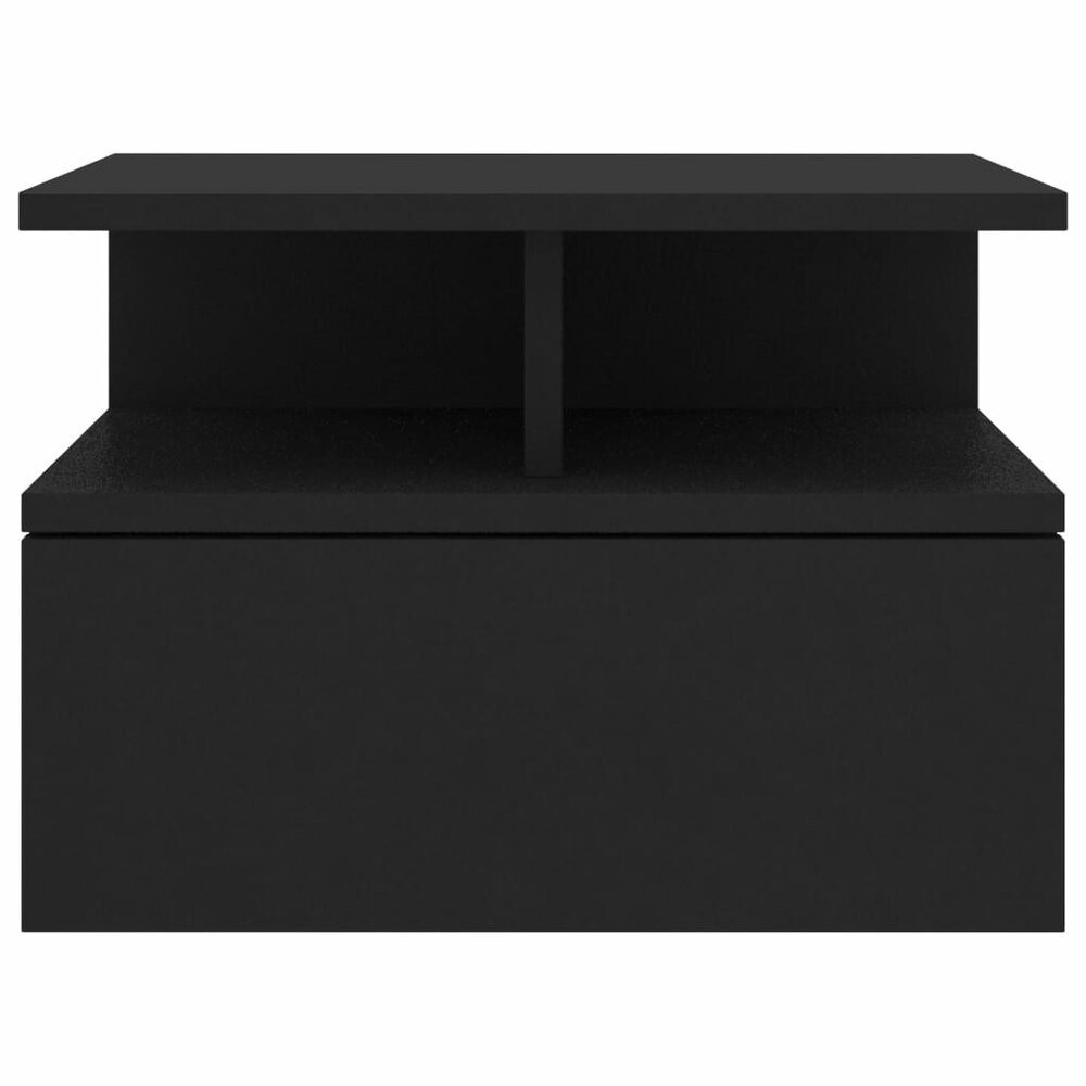 Nachtkastjes 2 St 40X31X27 Cm Bewerkt Hout Zwart