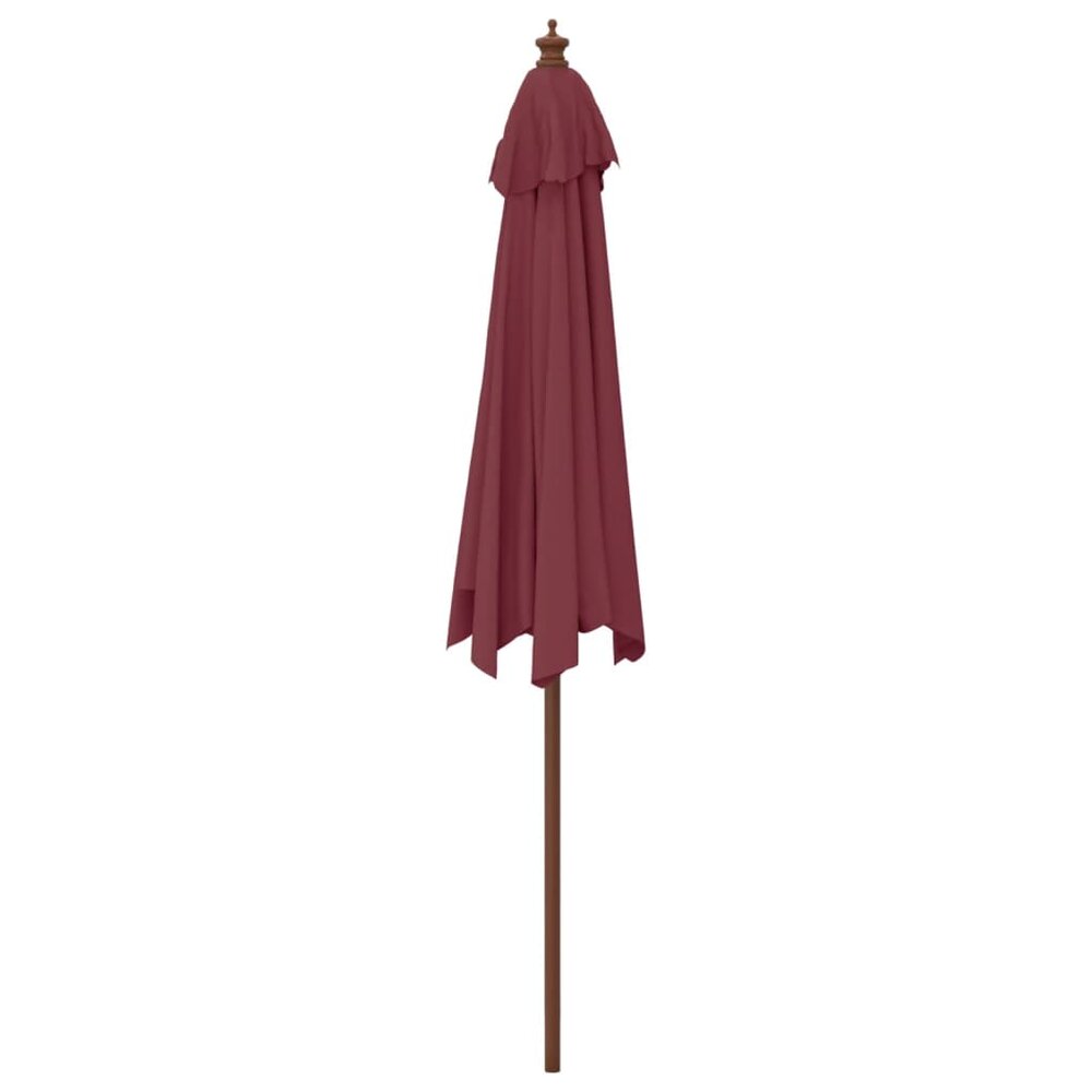 Parasol Met Houten Paal 299X240 Cm Bordeauxrood