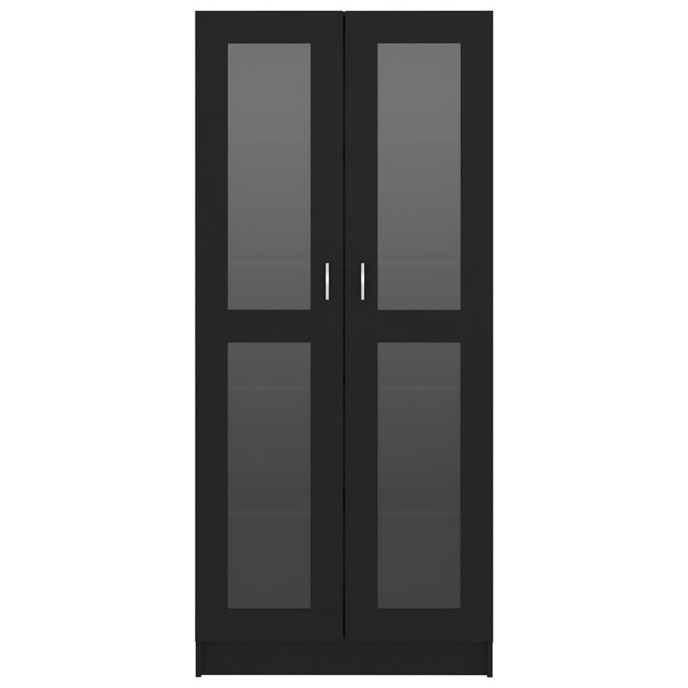 Vitrinekast Carlos 82,5X30,5X185,5 Cm Zwart