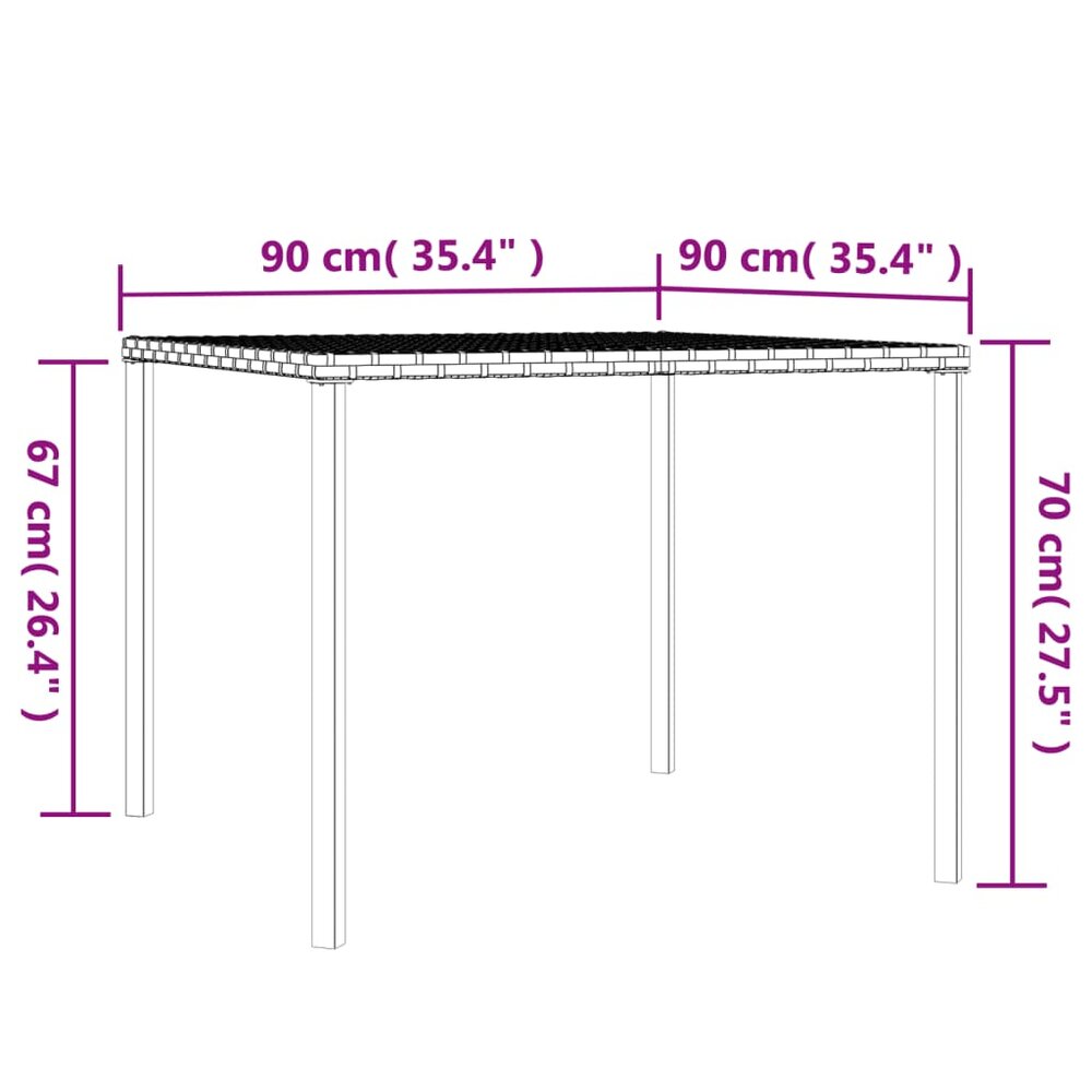 Loungeset Mieke Met Kussens Poly Rattan Zwart
