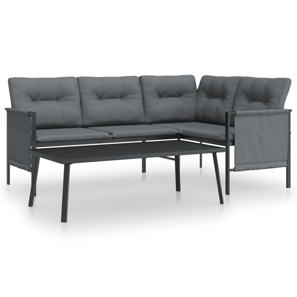 Loungeset Adriaan Staal Antracietkleurig