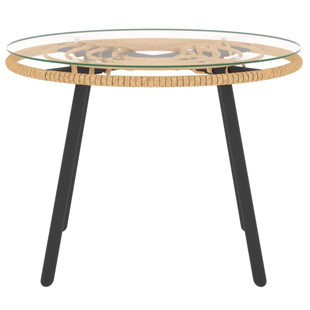 3-Delige Loungeset Hinke Met Kussens Poly Rattan Donkergrijs