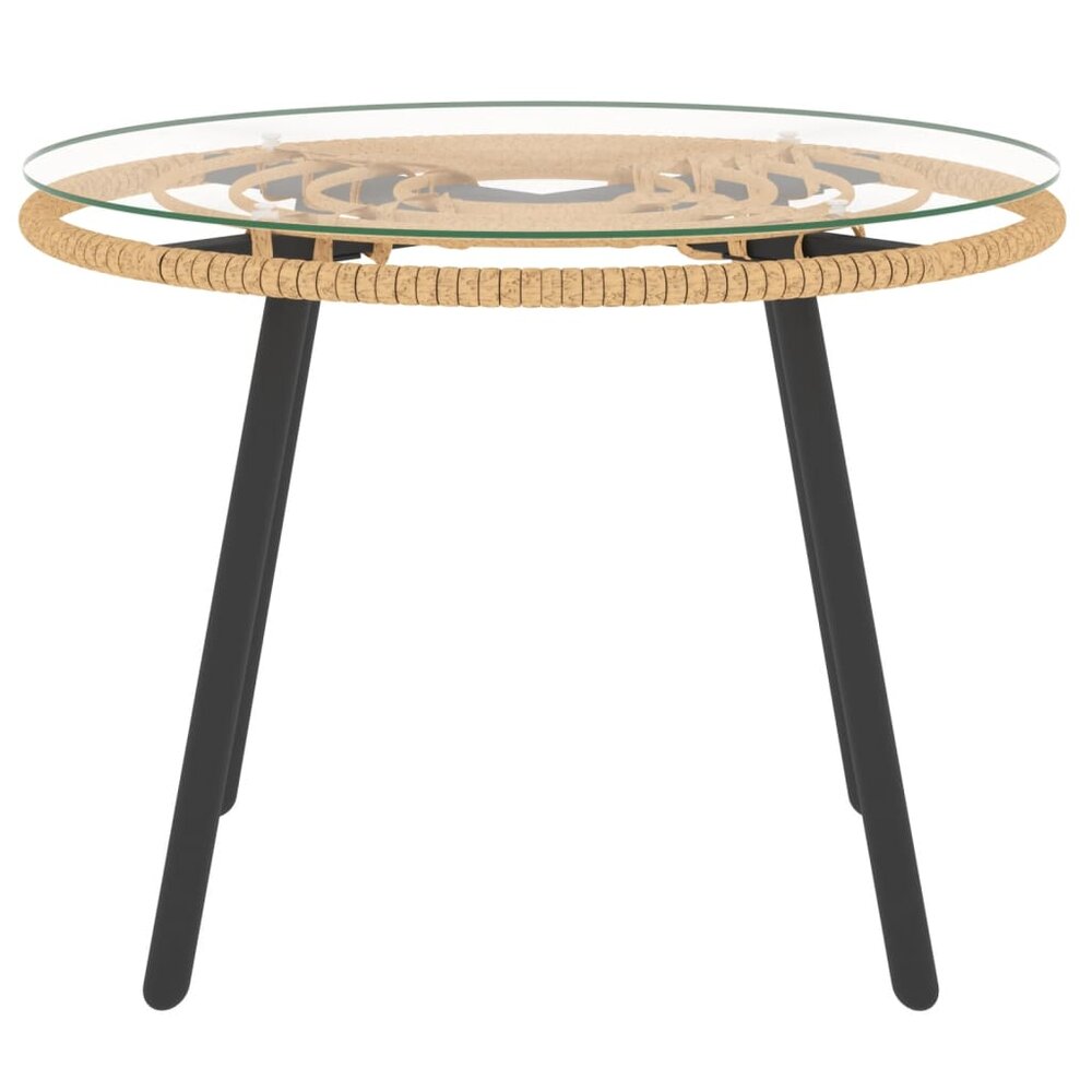 3-Delige Loungeset Hinke Met Kussens Poly Rattan Beige