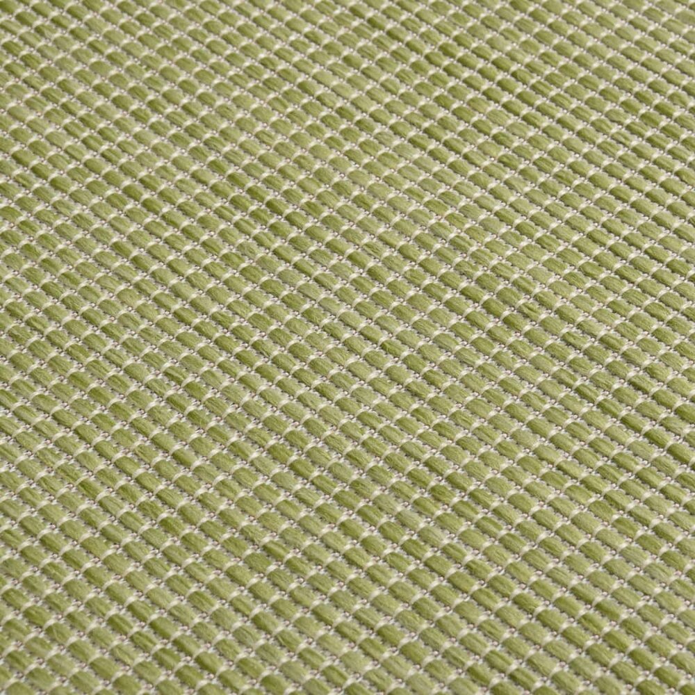 Buitenkleed Platgeweven 140X200 Cm Groen