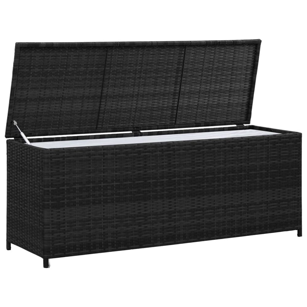 Tuinbox 150X50X60 Cm Poly Rattan Zwart