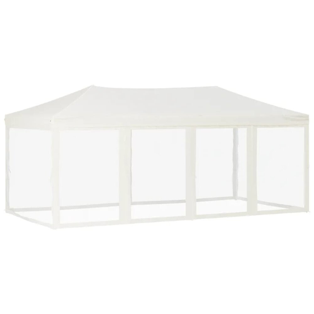 Partytent Inklapbaar Met Zijwanden 3X6 M Cr&egrave;mekleurig