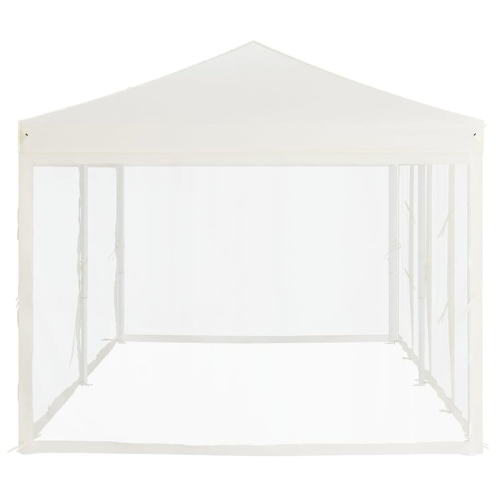 Partytent Inklapbaar Met Zijwanden 3X6 M Cr&egrave;mekleurig