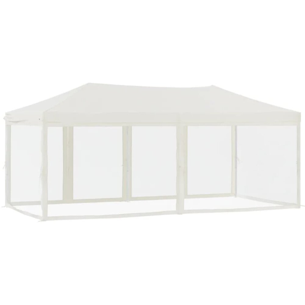 Partytent Inklapbaar Met Zijwanden 3X6 M Cr&egrave;mekleurig