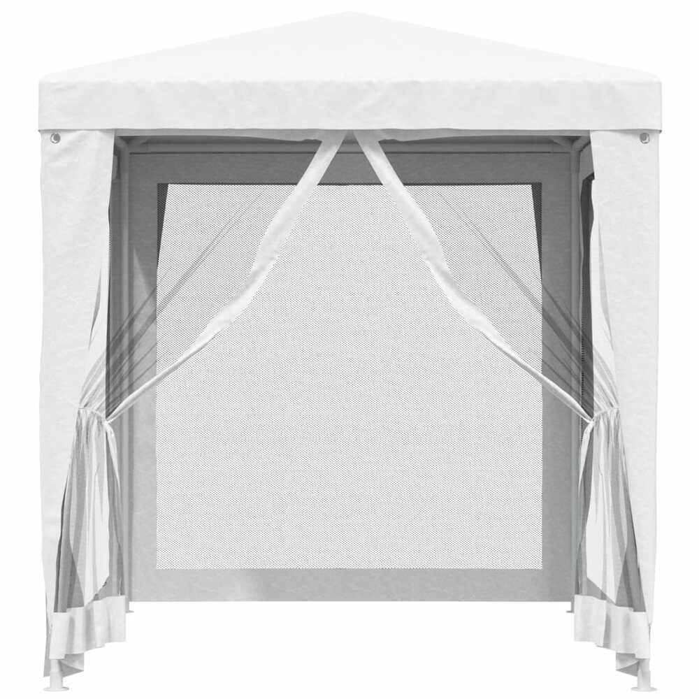 Partytent Met 4 Mesh Zijwanden 2X2 M Wit