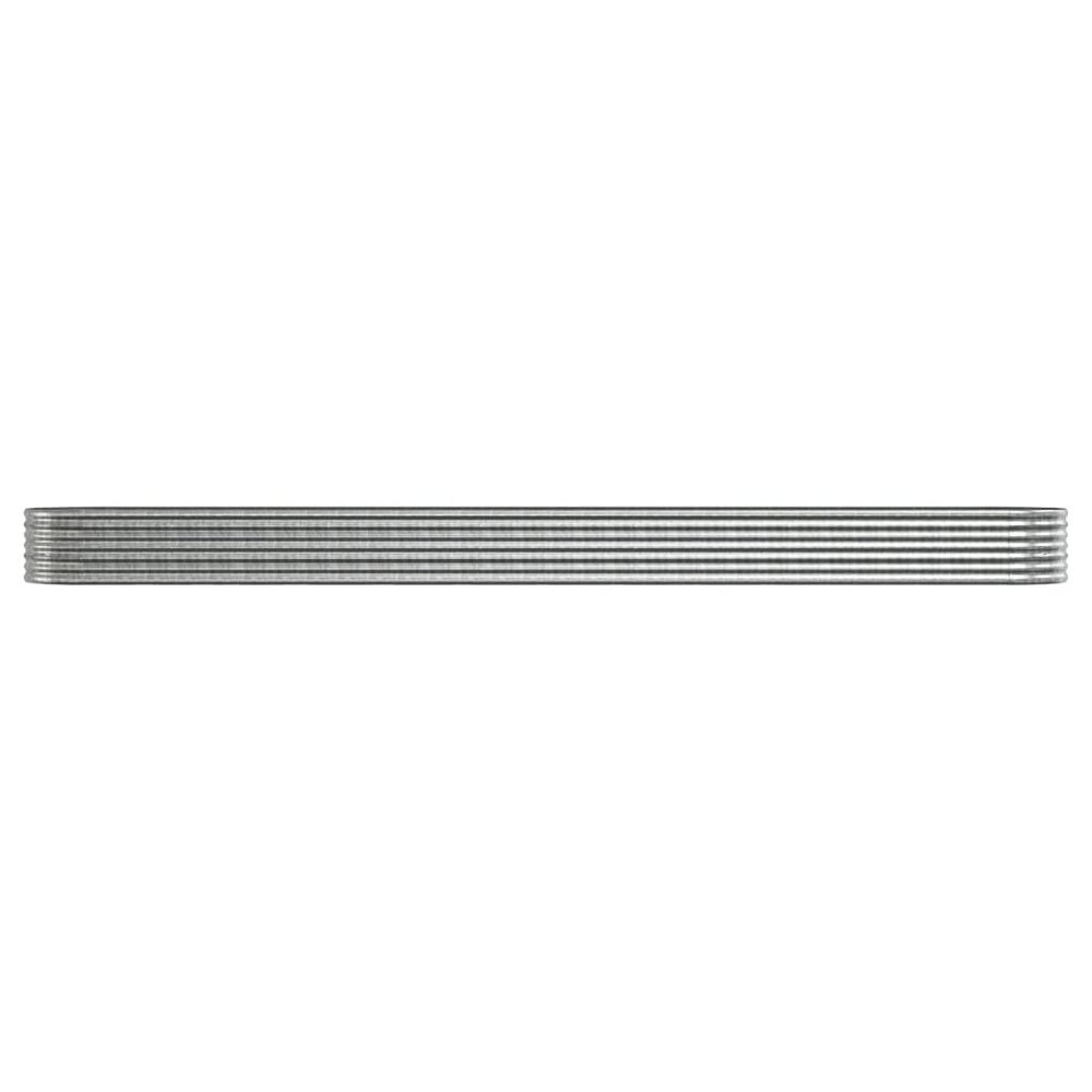 Plantenbak 512X80X36 Cm Gepoedercoat Staal Zilverkleurig