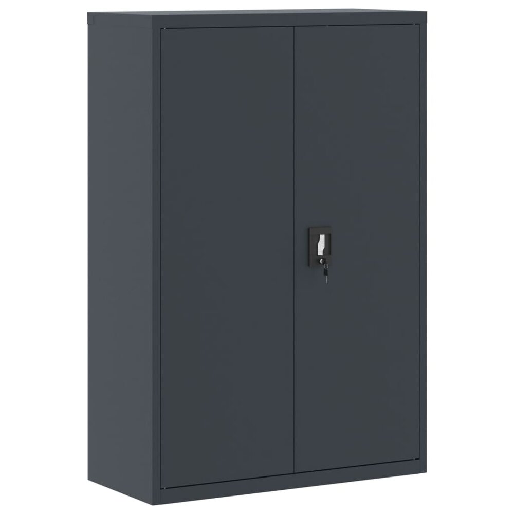 Archiefkast Marit Staal Antracietkleurig 90x40x140cm