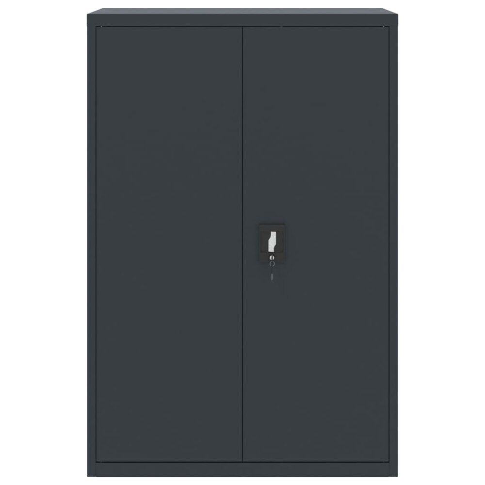 Archiefkast Marit Staal Antracietkleurig 90x40x140cm