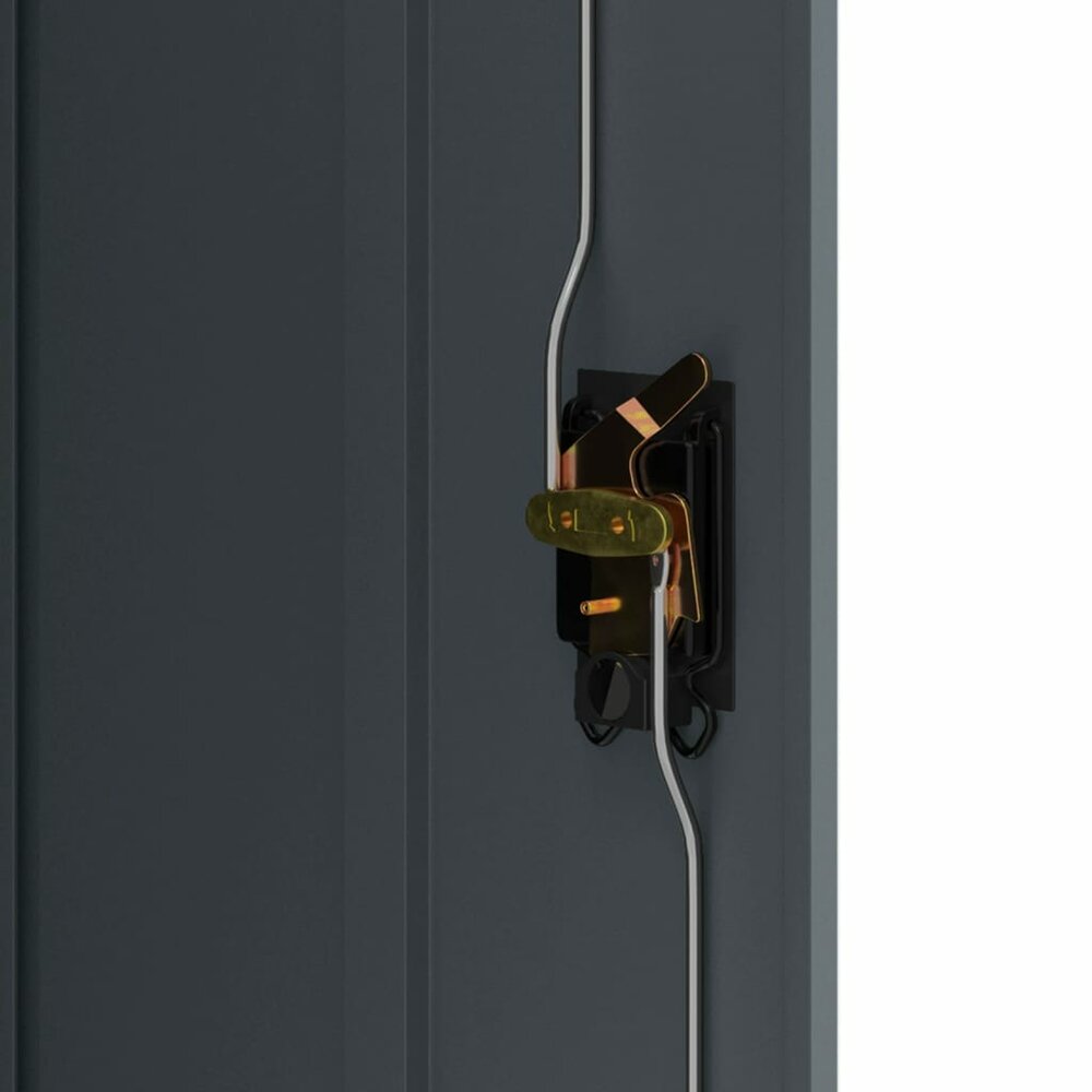 Archiefkast Marit Staal Antracietkleurig 90x40x140cm