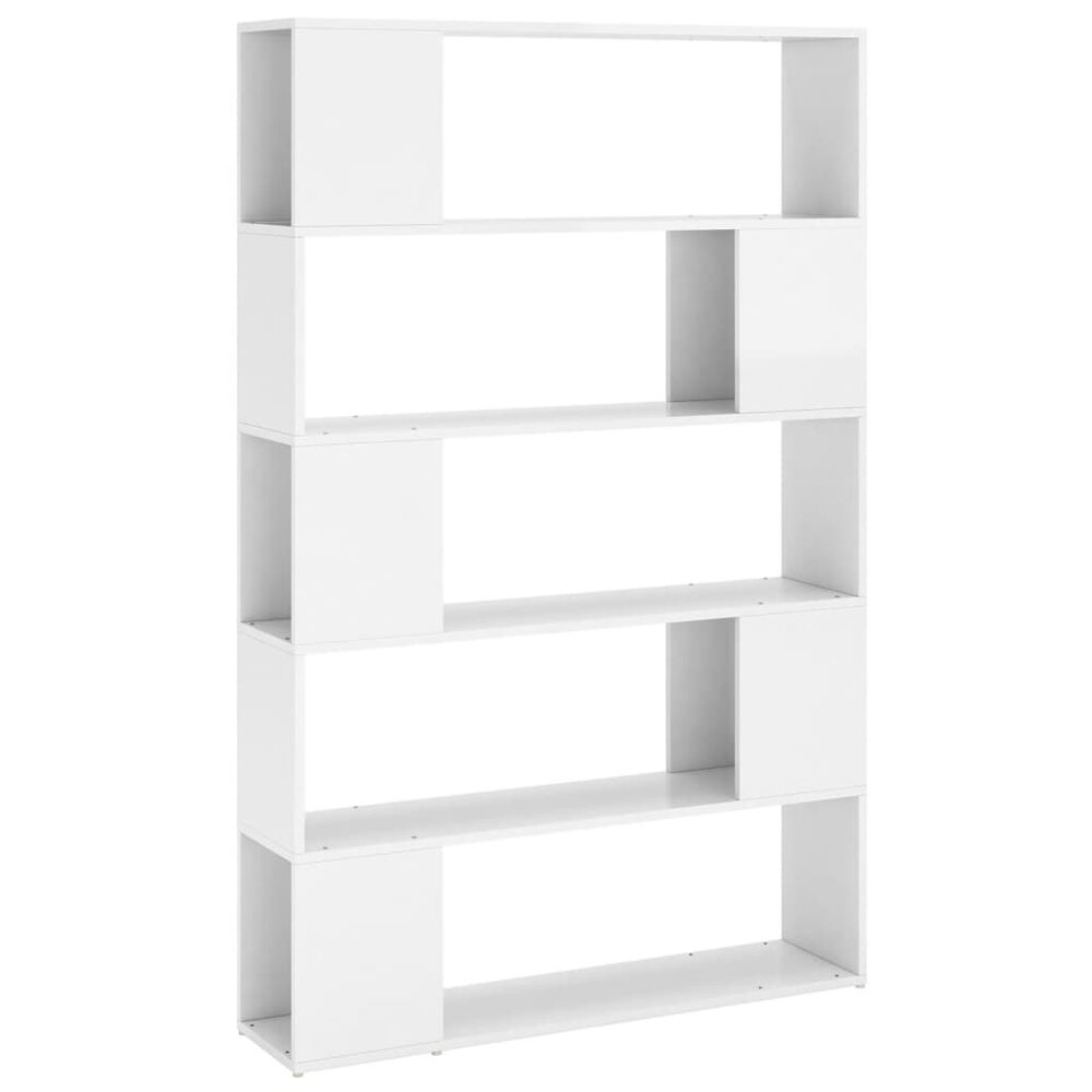 Boekenkast Roomdivider Bewerkt Hout Hoogglans Wit