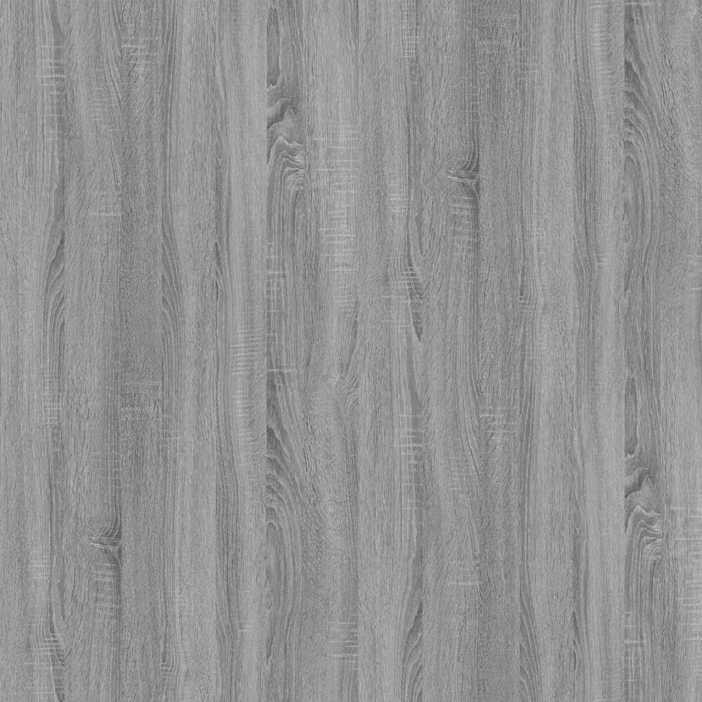 Boekenkast Roomdivider 80X24X192 Cm Bewerkt Hout Grijs