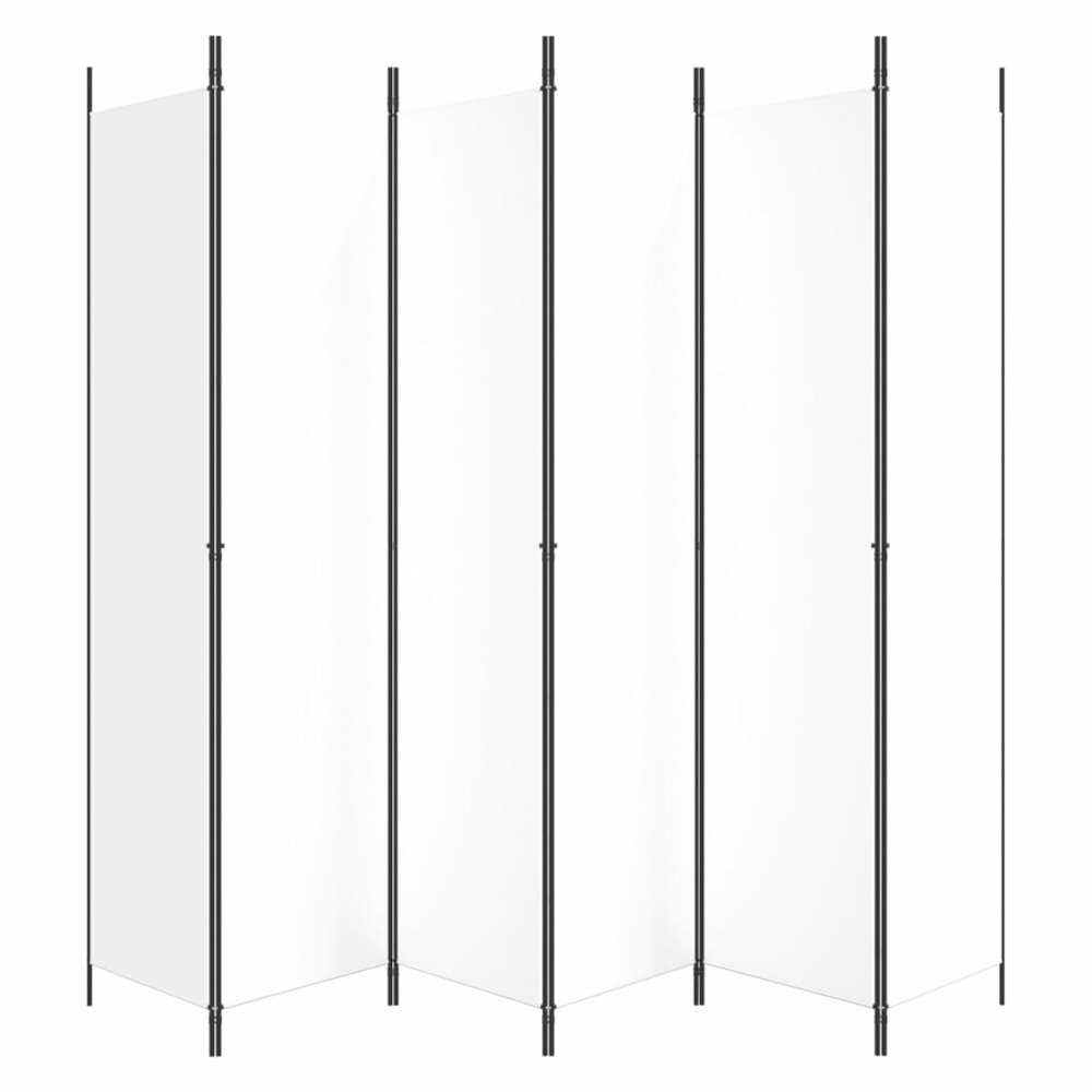 Kamerscherm Met 6 Panelen 300X220 Cm Stof Wit