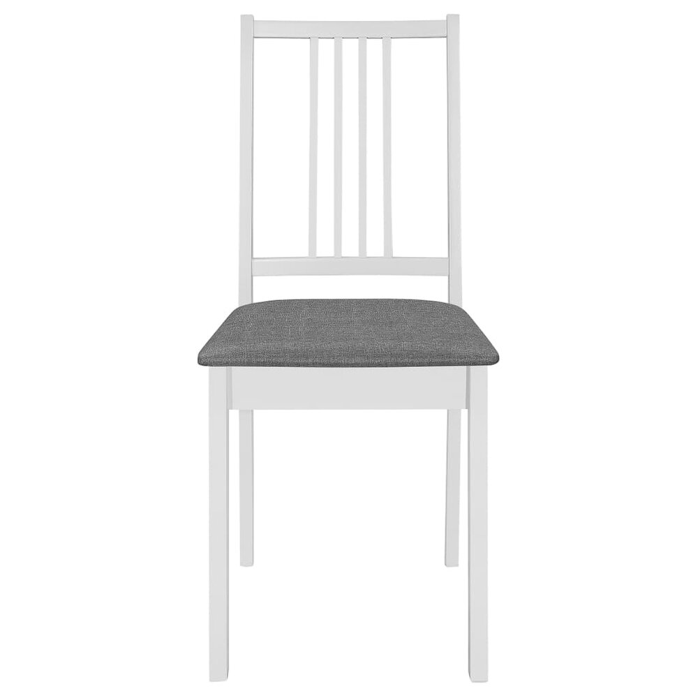 Eethoek Marga rond hout Wit 4 stoelen